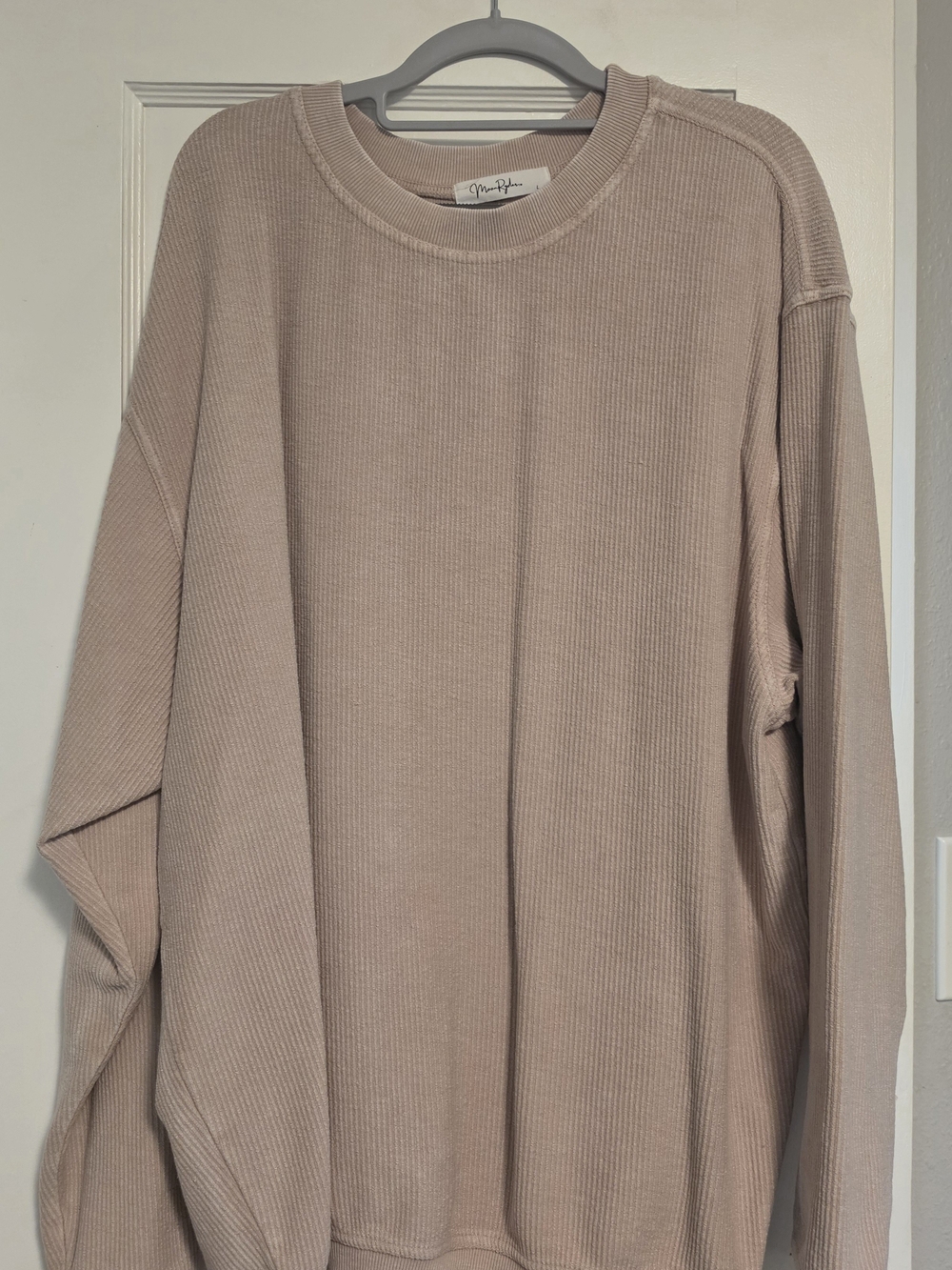 Source Unknown Ribbed Crewneck Sweatshirt - Mauve Taupe